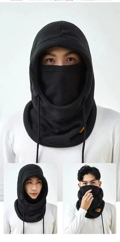 Winter Warm Hat with Mask and Neck Warmer 3-in-1 Windproof Balaclava for Men and Women Masked Hat Cycling Cold Weather Protectio