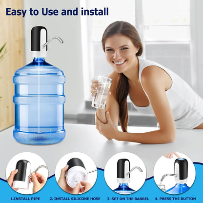 Automatic Water Bottle Pump USB Rechargeable Electric Water Dispenser Portable Universal Drink Water Pump for Office Home Campin