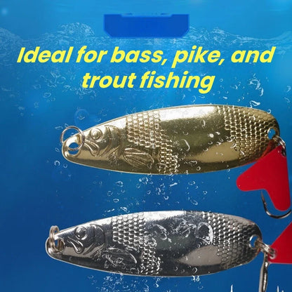 Metal Spoon and Crankbait Lure Kit (16 Pieces) with Box