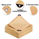 Shading Beige Sunshade Net Garden Plant Shed Shading Sail UV Protection Outdoor Pergola Sun Cover Swimming Pool Awning