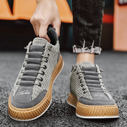 Men’s Designer Casual Sneakers – Comfort Platform Vulcanized Shoes, Fashion Streetwear Trainers