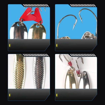 Metal Spoon and Crankbait Lure Kit (16 Pieces) with Box