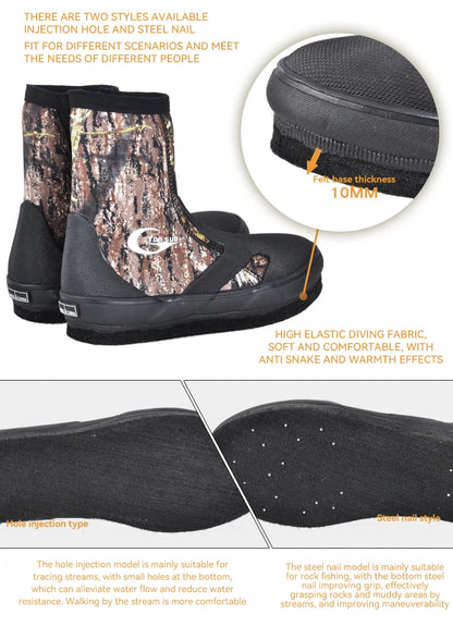 5mm Neoprene Felt Sole Wading Shoes