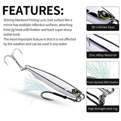 SANMO Mackerel Metal Jig Bait (15-40g)