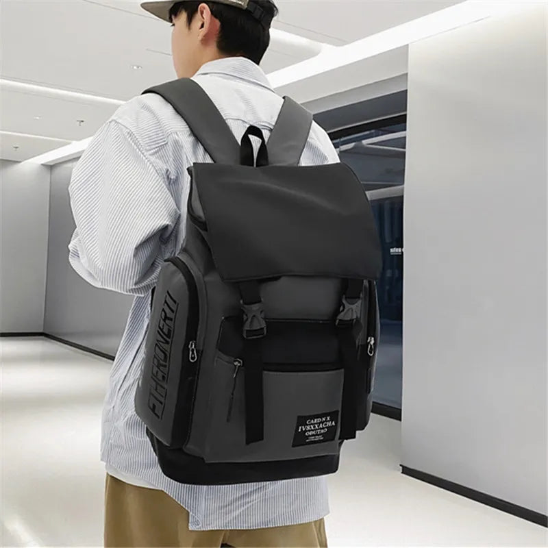 Backpack for men, trendy, cool, versatile, large capacity, personalized travel backpack for women, middle school students, high