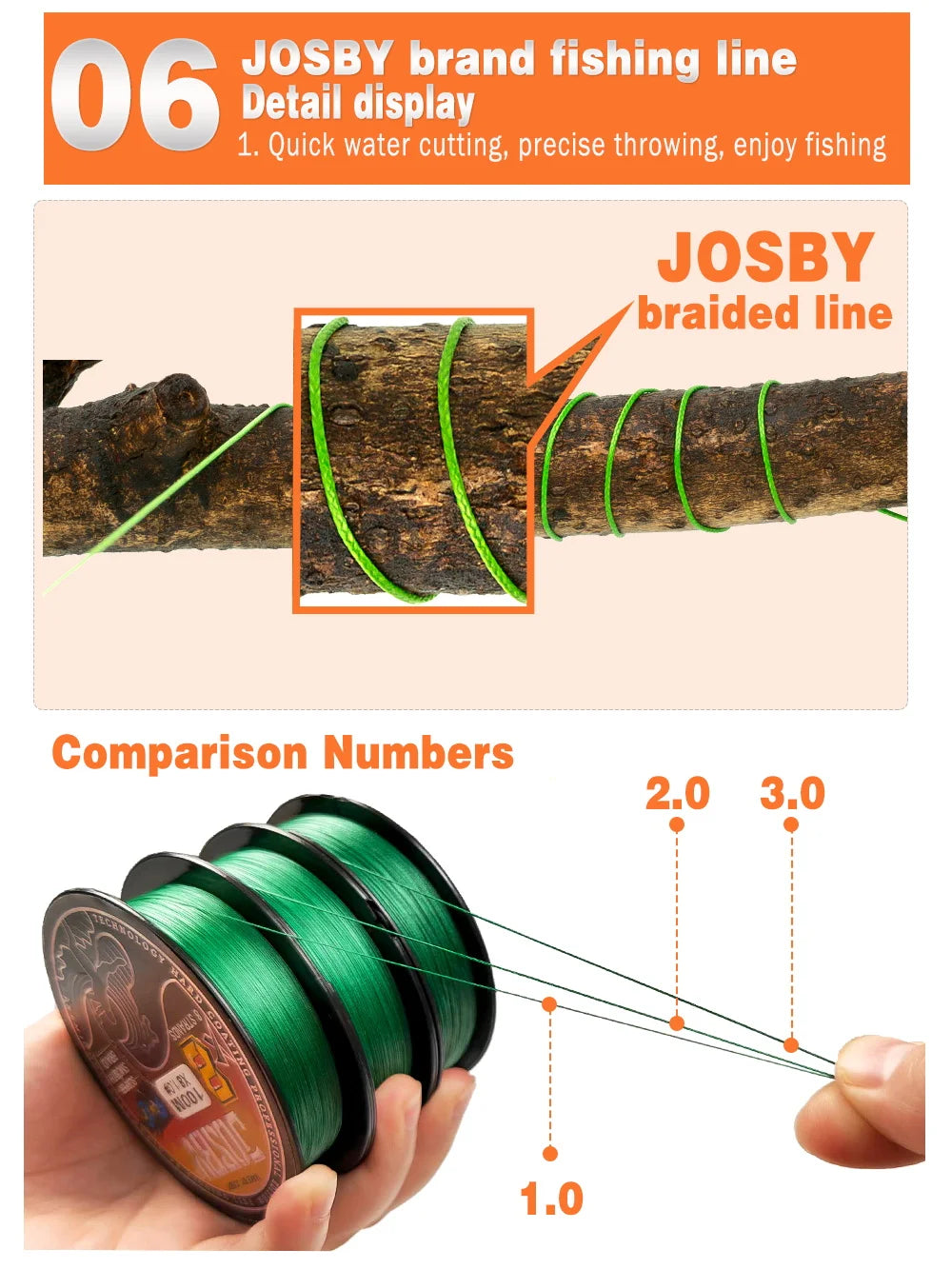JOSBY 8-Strand PE Braided Line (100-1000m)