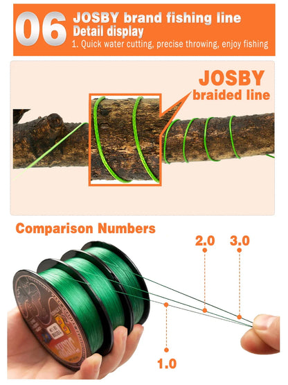 JOSBY 8-Strand PE Braided Line (100-1000m)