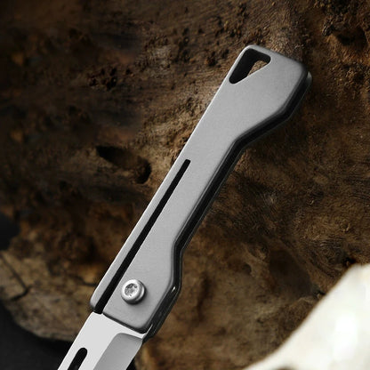 1pc EDC Titanium Mini folding knife pocket knive thin pocket knife pocket knife for women Fruit knives