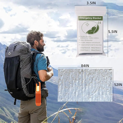 5-30Pc Outdoor Emergency Gold-Sliver Survival Blanket Waterproof First Aid Rescue Curtain Foil Thermal Military Blanket130X210Cm
