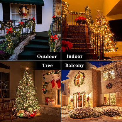 Solar String Light Fairy Outdoor Garden Waterproof Lamp 2025 Christmas Garland Xmas Holiday Party Home Halloween Decoration