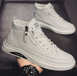 Men’s Casual Leather Sneakers – Wear-Resistant, Breathable Outdoor Training & Trekking Shoes