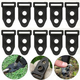 High Quality Double Eyes Black Hiking Accessories Tent Feet Clamp Wind Rope Buckle Tent Clip Outdoor Camping Traveling