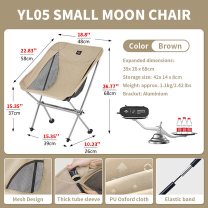 Naturehike 2024 Camping Chair Ultralight High Load Folding Quick Build Garden Chair Outdoor Foldable Picnic Beach Moon Chair