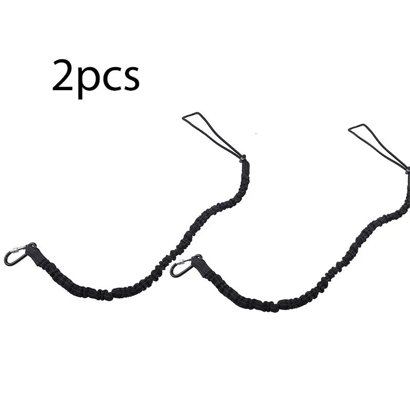 Safety Bungee Tether Tool Lanyard With Carabiner Hook Climbing Working Anti-Falling Safety Rope Aerial Work Climbing Accessories