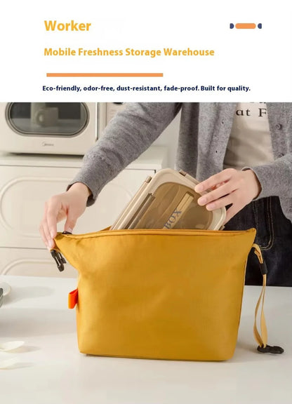 Japanese Minimalist Lunch Bag Thickened Aluminum Foil Insulated Bento Bag for Work School Picnic Outdoor Pack