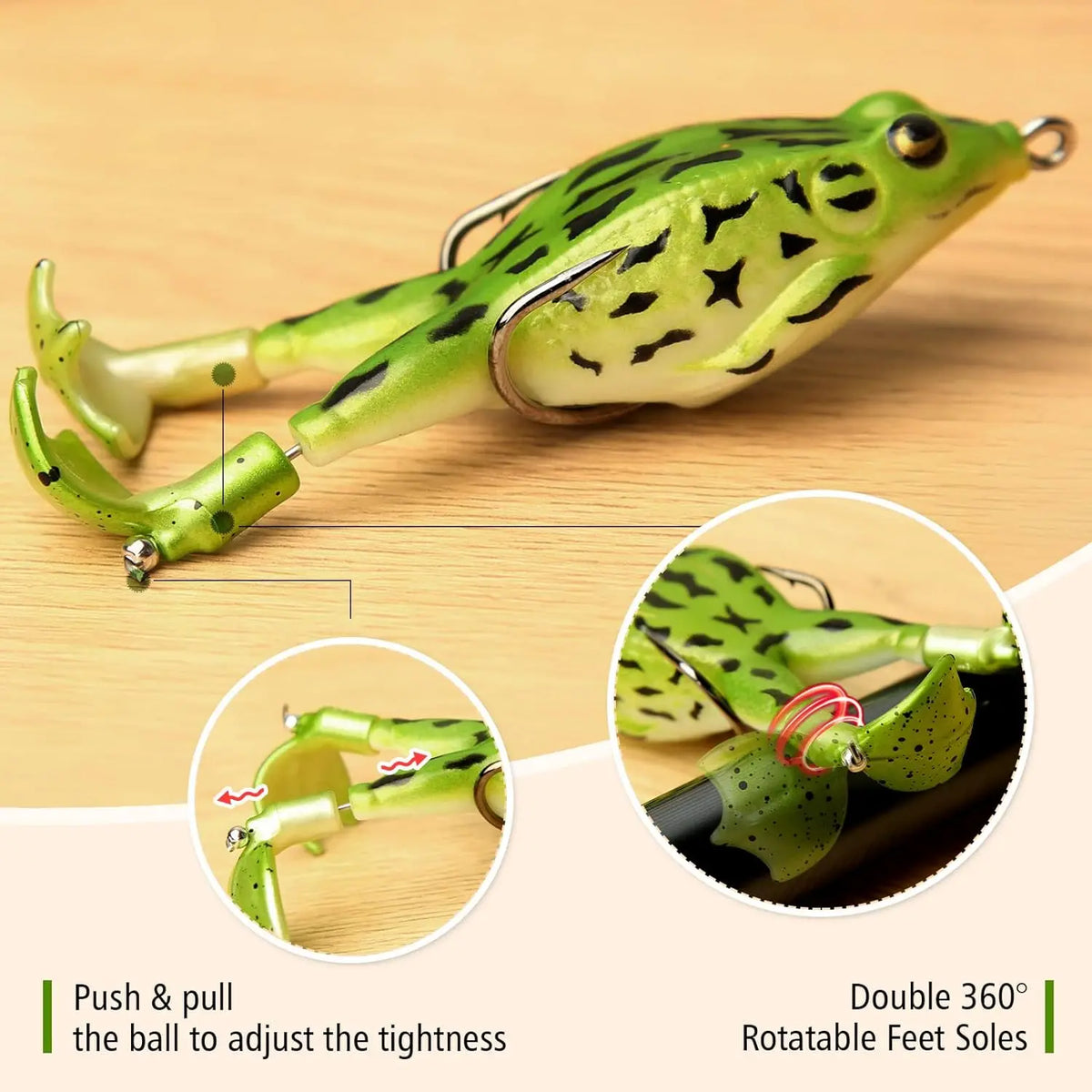 Topwater Prop Frog Lure Kit
