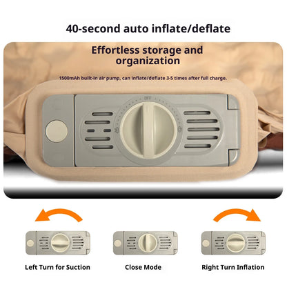 MOUNTAINHIKER Single Double Person Self-inflating Mattress Thick 10cm Compact Folding Camping Sleeping Bed Pad Air Mat Floor