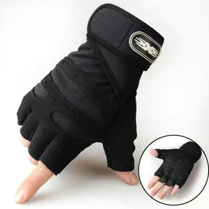Men's and Women's Outdoor Cycling Hiking Shock Resistant Gloves Fitness Weightlifting Anti Slip Wrist Protection Gloves