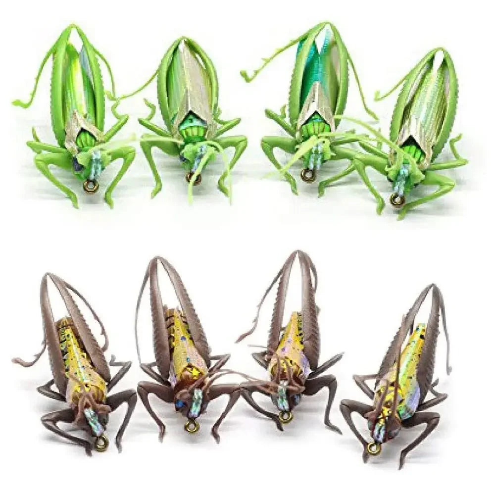 Grasshopper Insect Hard Baits (Size 2 and 6)