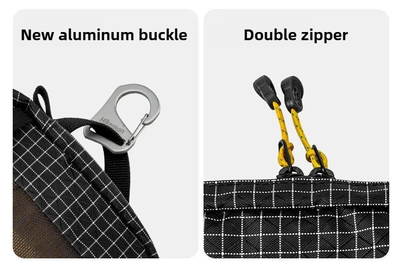 HIKEMAN Dyneema Fiber Waist Pack 1.1L Waterproof UrltraLight Multi Pocket for Cycling Running Hiking Camping Outdoor Sports