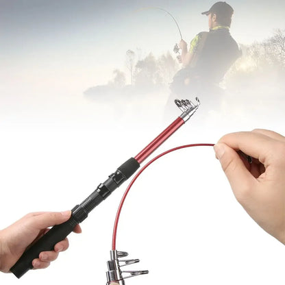 1.5-3.0m Fishing Tackle Tools Outdoor Fiberglass Sea Rod Telescopic Fishing Rod Pole