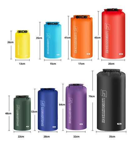 3/8/12/15/25/35/75L Waterproof Dry Bag Sack Ultralight Drifting Swimming Clothes Storage Bag for Camping Boating Hiking Rafting