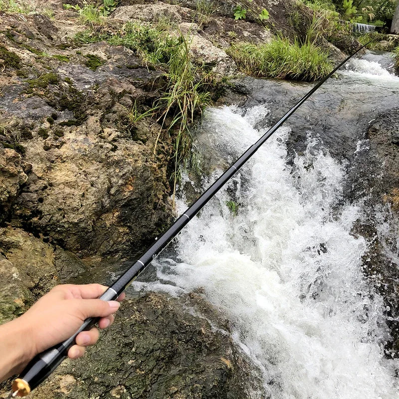 1pc Super Light Hard Carbon Fiber Hand Fishing Pole Telescopic Fishing Rod 3.6M/4.5M/5.4M/6.3M/7.2M Stream Rod Fishing Rod