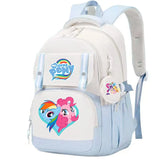 My Little Pony Large Capacity Backpack Cartoon Daypack Travel Commute Knapsack Schoolbag for Kids Girls Mochila With Coin Purse