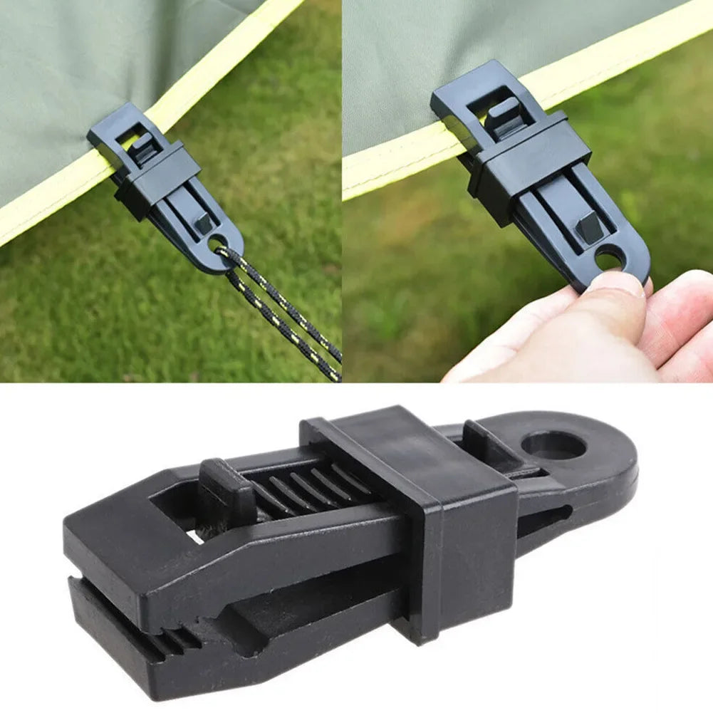 1PC Tent Canopy Clip Tarpaulin Holder Fixed Clips Outdoor Camping Tent Hook Wind Rope Clamp Awning Climbing Hiking Accessories