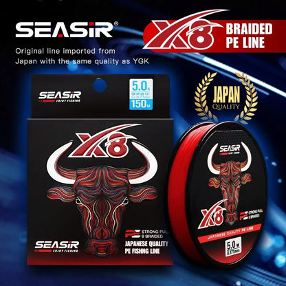 Seasir RedBull 8-Strand PE Braid 150m