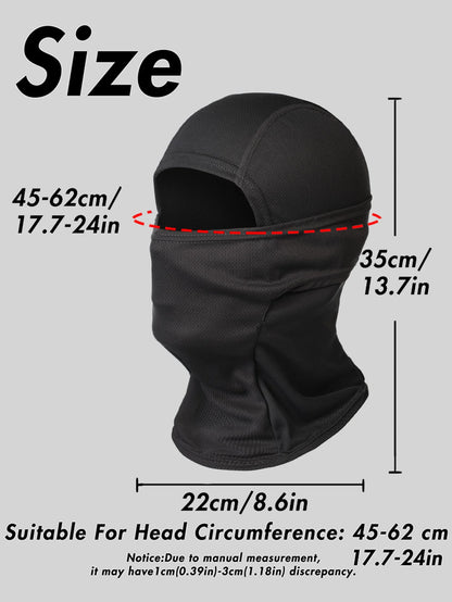 MusionTactical Balaclava Full Face Mask Quick-dryHiking Cycling Camping Hunting AirsoftHood Cap Bike Head Cover Summer Men Women