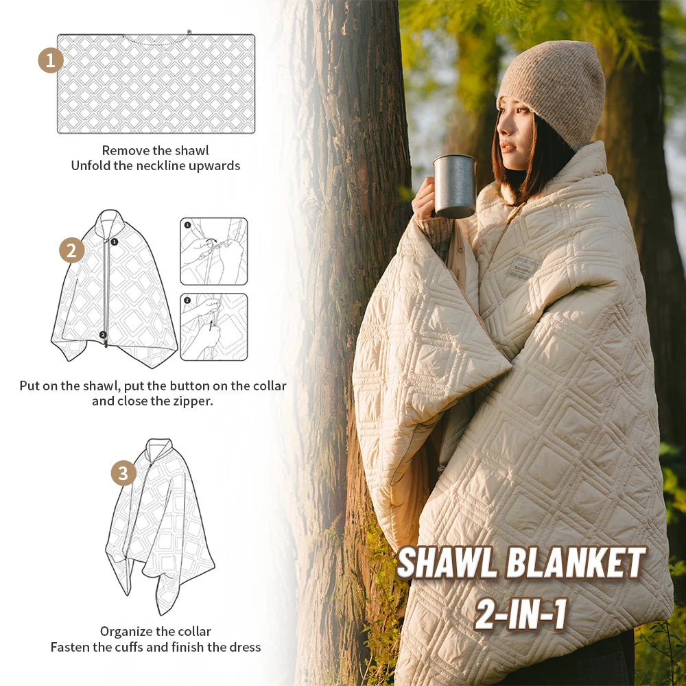 Naturehike Electric Heated Blanket Winter USB Heating Blanket Camping Warm Sleeping Bag Liner Outdoor Shawl Thermal Sleeping Bag