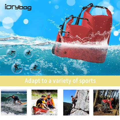 IDrybag 2L Swimming Waterproof Dry Bag Sports Canyoning Bag Ipx6 Waterproof Bag for Travel Kayaking Boating Beach Dry Bag