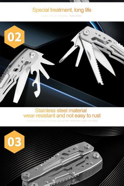Multi-tool Pliers Outdoor Combination Knife Pliers Stainless Steel Folding Portable Multi-purpose Camping Survival Pliers Tools
