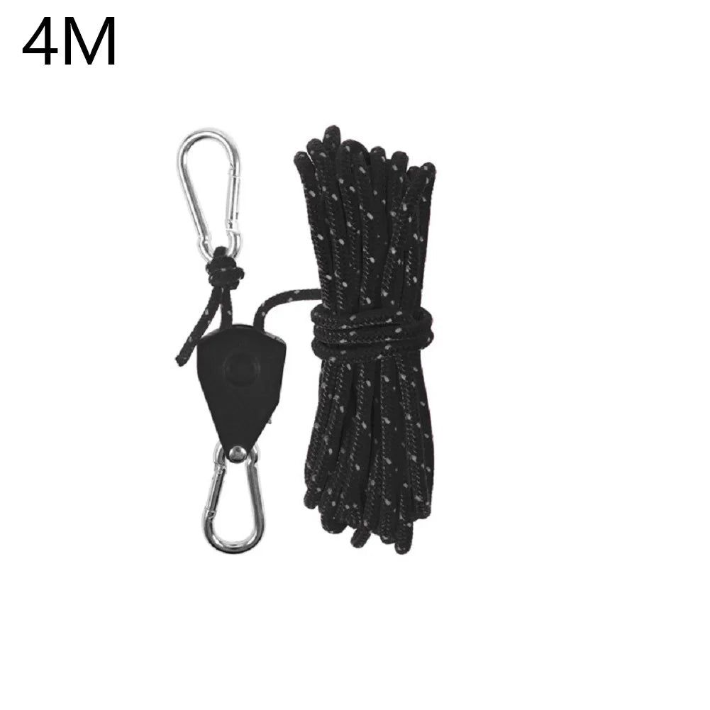 Tent Rope Hanger Pulley Hook, Adjustable Lanyard Hanging, Secure And Non Slip, For Camping, Outdoor Activities, And Canopies