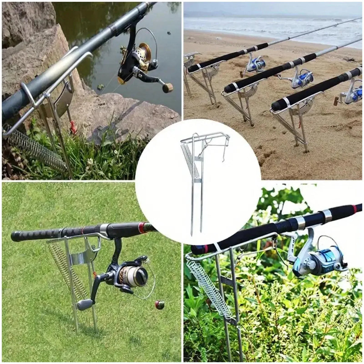 Automatic Spring Fishing Rod Holder