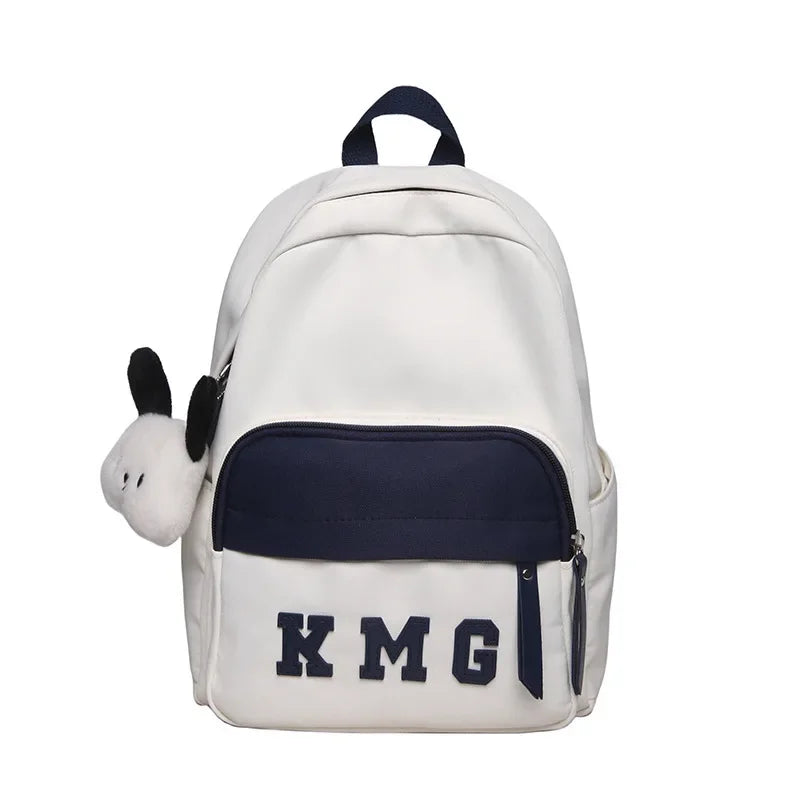 2025 New Backpack Simple Solid Color Stylish Large Capacity Student Bookbag Casual Travel Backpack for Women Men