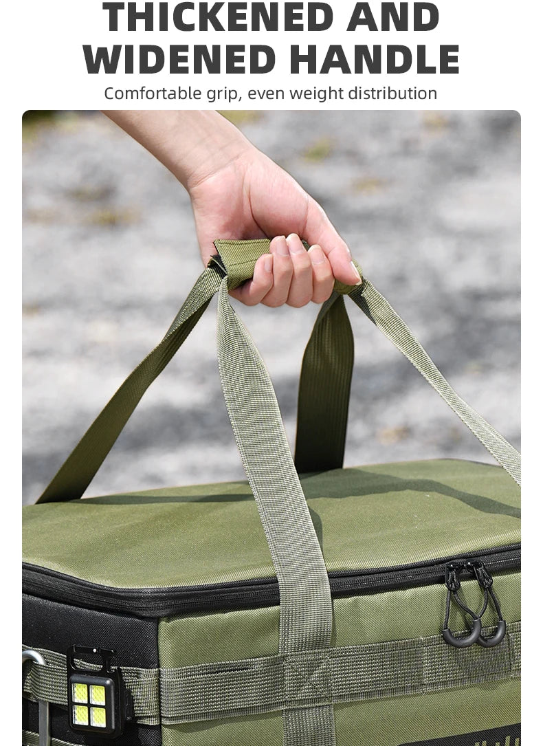BISINNA Tactical Camping Storage Bag Picnic Thermal Bag Insulated Folding Box Portable Camping Tableware Equipment Outdoor Gear