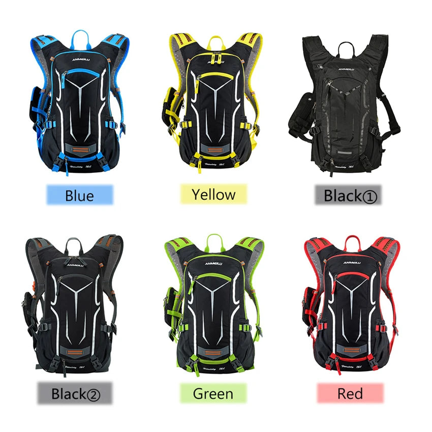 18L Cycling Backpack MTB Bicycle Bag with Rain Cover Breathable Riding Camping Hydration Bike Backpack Hiking Reflective Bags