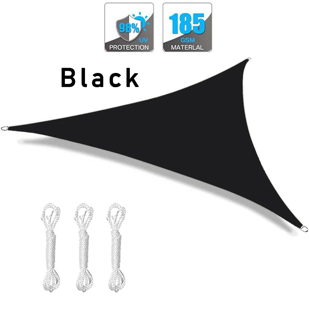 Sun Shelters Portable Triangle Sun Shape Sail UV Protection Outdoor Sunscreen Awning Canopy Beach Waterproof Tent Tarp Gray