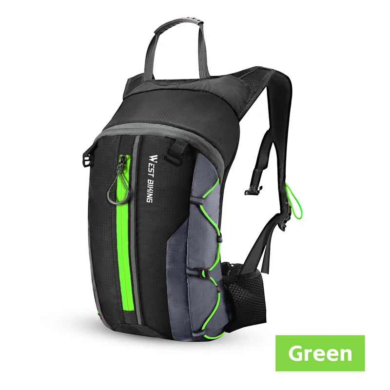 WEST BIKING 10L Cycling Backpack Lightweight Outdoor Sports Running Hiking Climbing Hydration Bag Waterproof Flodable Travel Bag