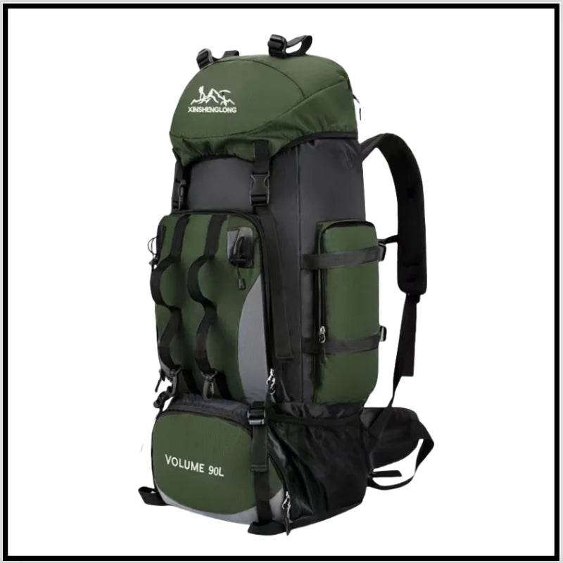 Large 90L Travel Backpack Camping Hiking Military Mountaineering Outdoor Adventure Bag Durable Waterproof Backpacking Bag