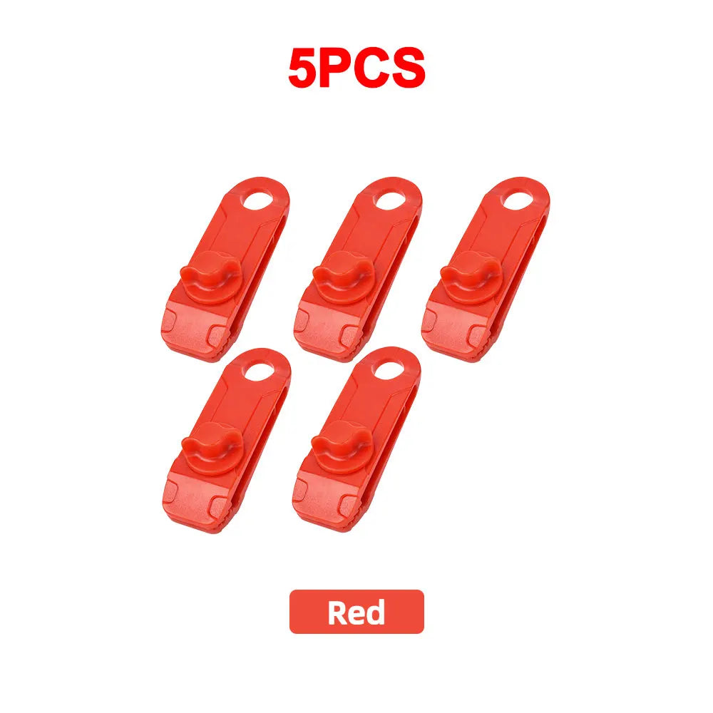 5/8/10PCS Tent Canopy Clip Outdoor Wind Rope Reusable Clamps Awning Tarpaulin Buckle Camping Mountaineering Shelters Accessories