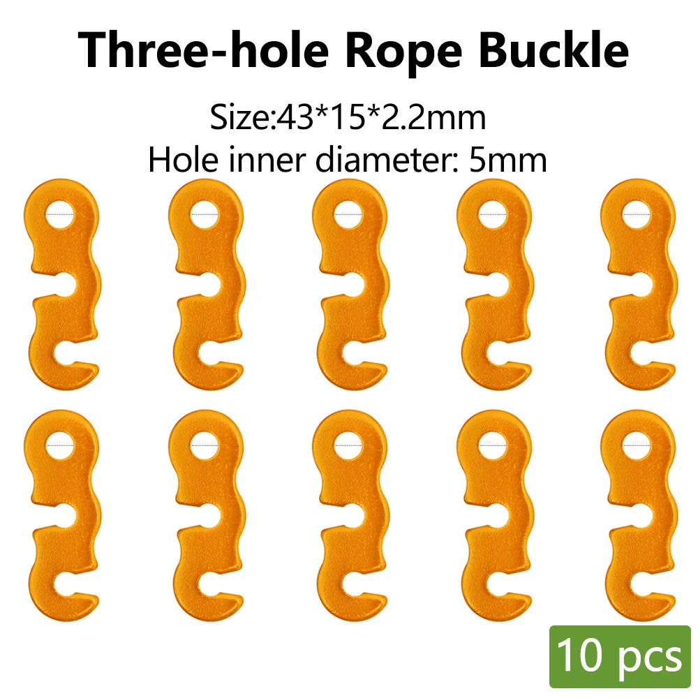 Aluminum S-Type Rope Buckles – Adjustable, 5 or 10 Pack