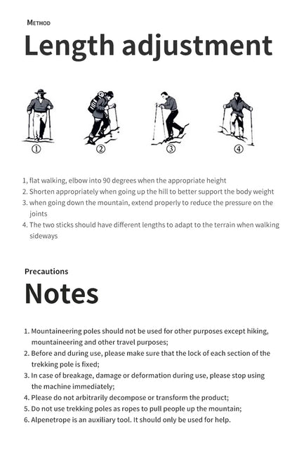 Naturehike Trekking Poles 2pcs Carbon Fiber Collapsible Telescopic Sticks Lightweight Walking Hiking Stick Climbing Stick