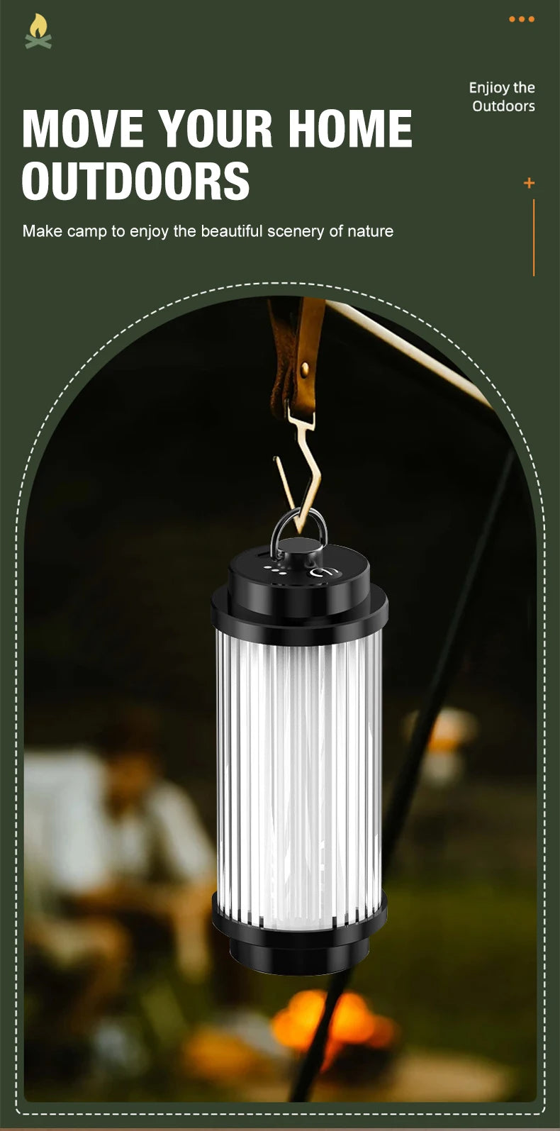 3000mAh 38-KT 38 Light 38 Explore USB Rechargeable Camping Lanterns Outdoor Tent lamp Powerful Mini LED Flashlights Camp Light