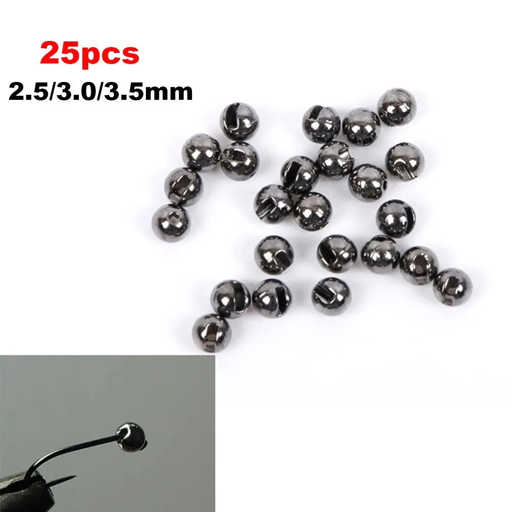 Slotted Fly Tying Beads 2.5-3.5mm (25 Pack)