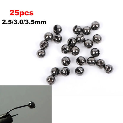 Slotted Fly Tying Beads 2.5-3.5mm (25 Pack)