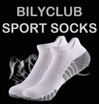 3 Pairs Thickened Towel Bottom Running Mesh Boat Non-Slip Breathable Sports Low Cut Men's Women's Socks
