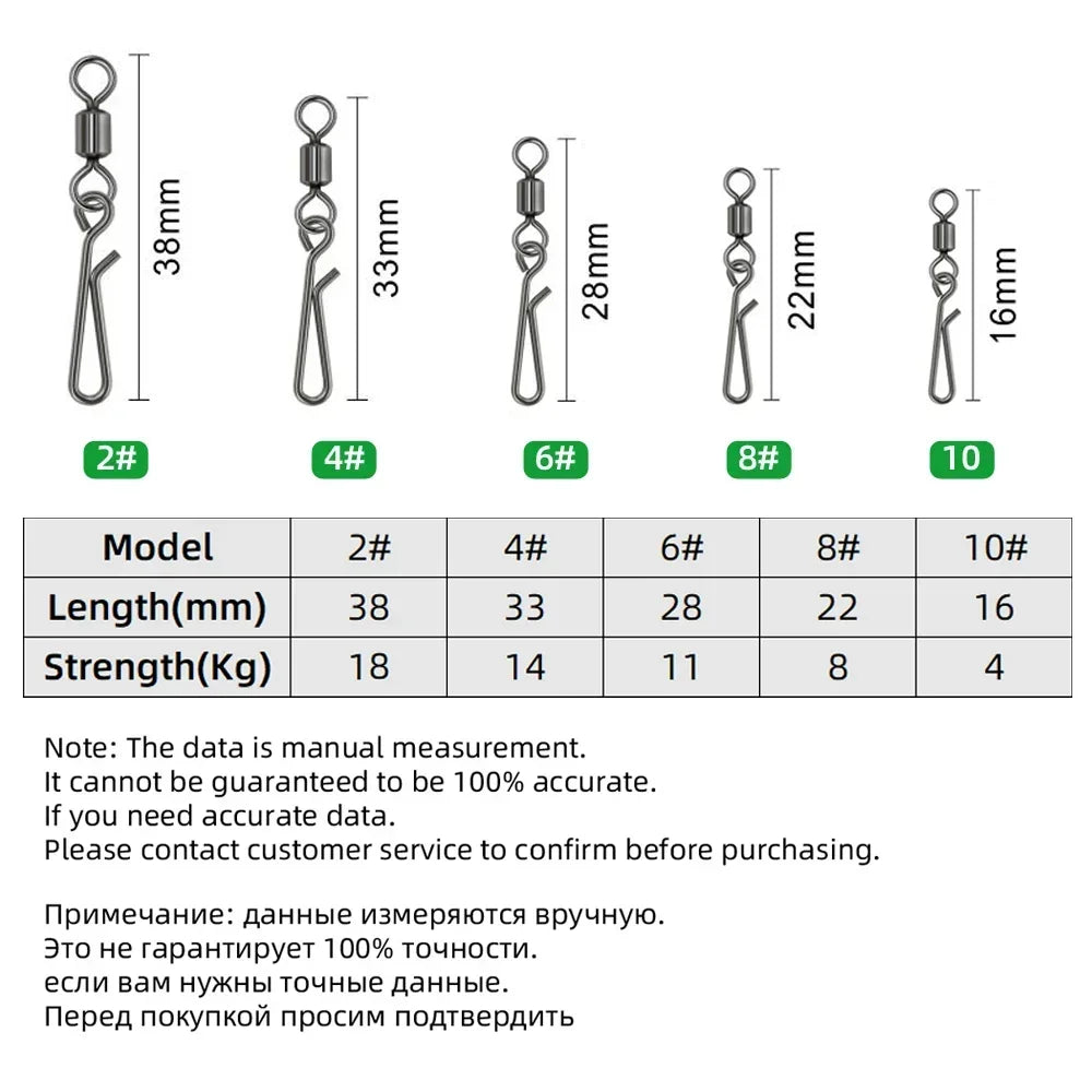 Rolling Swivel Snaps (10-50 Pack)